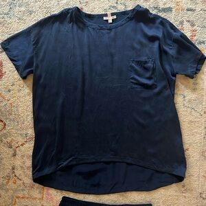 lunya washable silk t-shirt pajama set